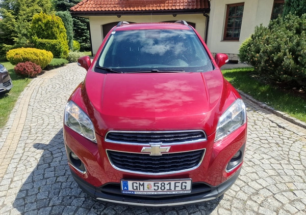 Chevrolet Trax cena 35999 przebieg: 124000, rok produkcji 2014 z Bieruń małe 172